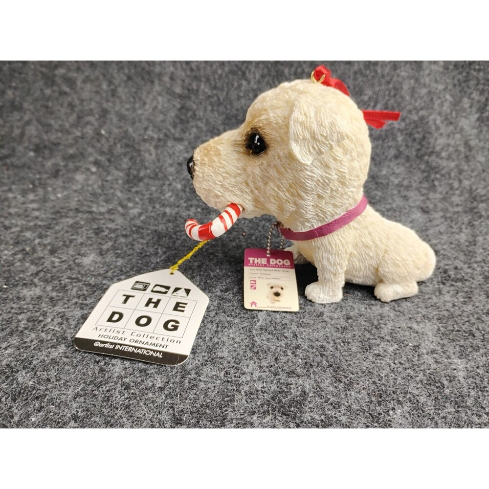 The Dog Westie West Highland Terrier Christmas Ornament Big Head w Tags